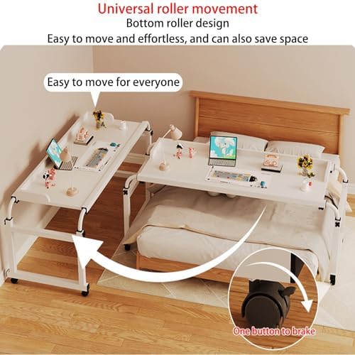 Adjustable Rolling Bed Desk